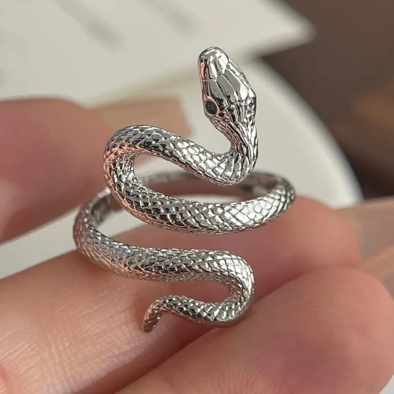 Bague Serpent Yeux Verts