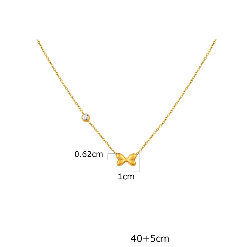 Collier Petit Noeud Or
