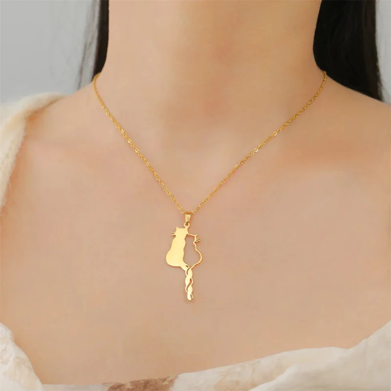 Collier Chat Amour