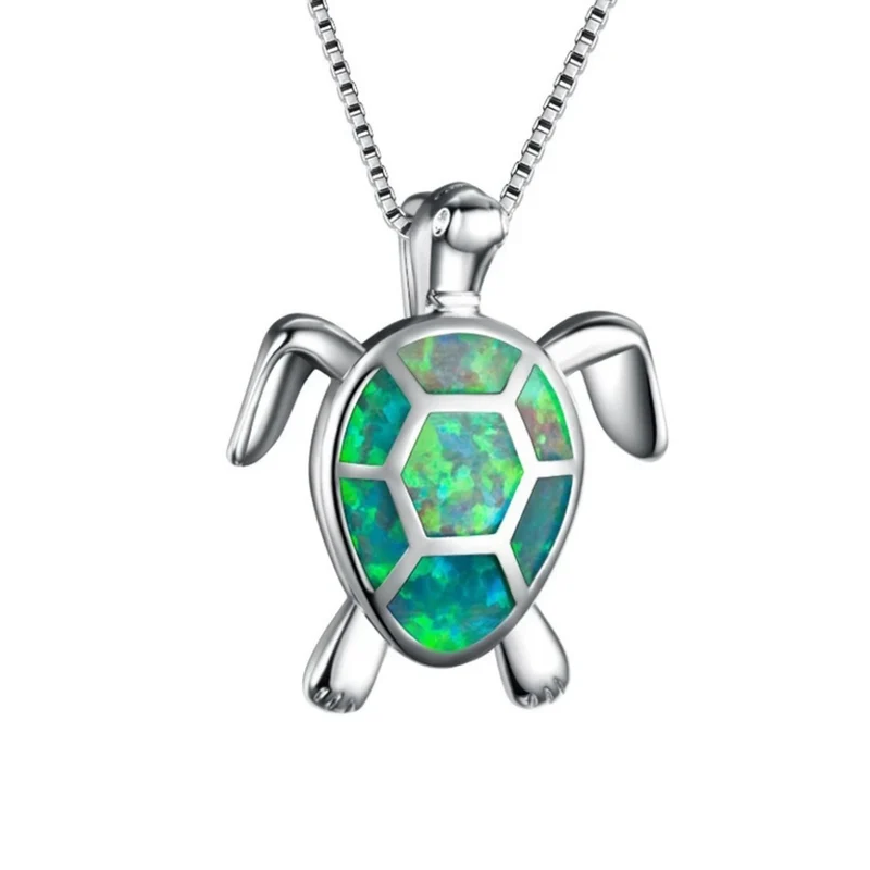 Collier Tortue Argent et Couleurs