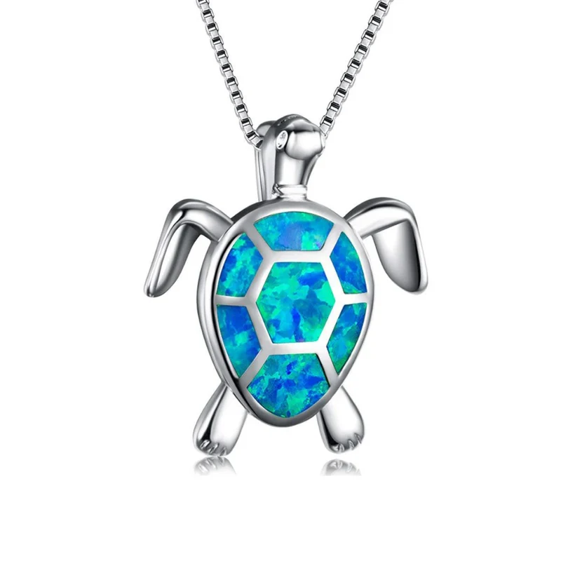 Collier Tortue Argent et Couleurs