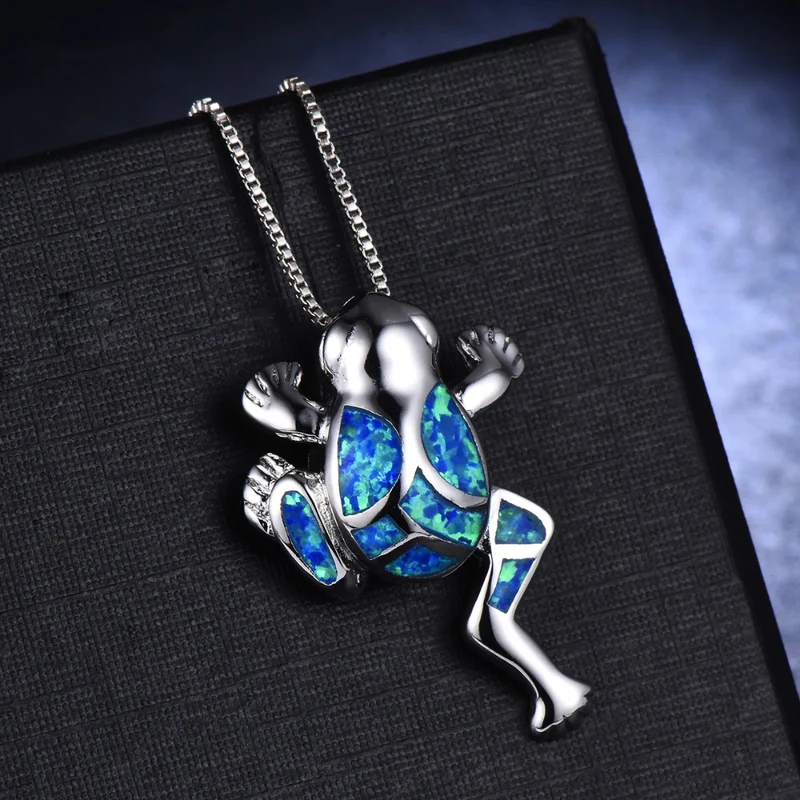 Collier Grenouille Bleue