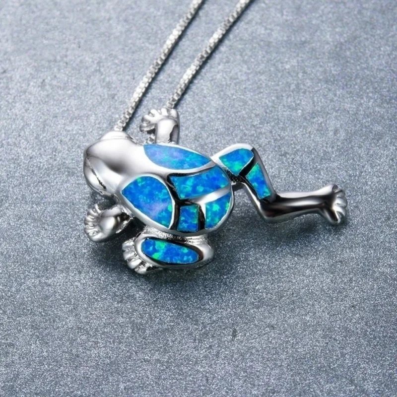Collier Grenouille Bleue