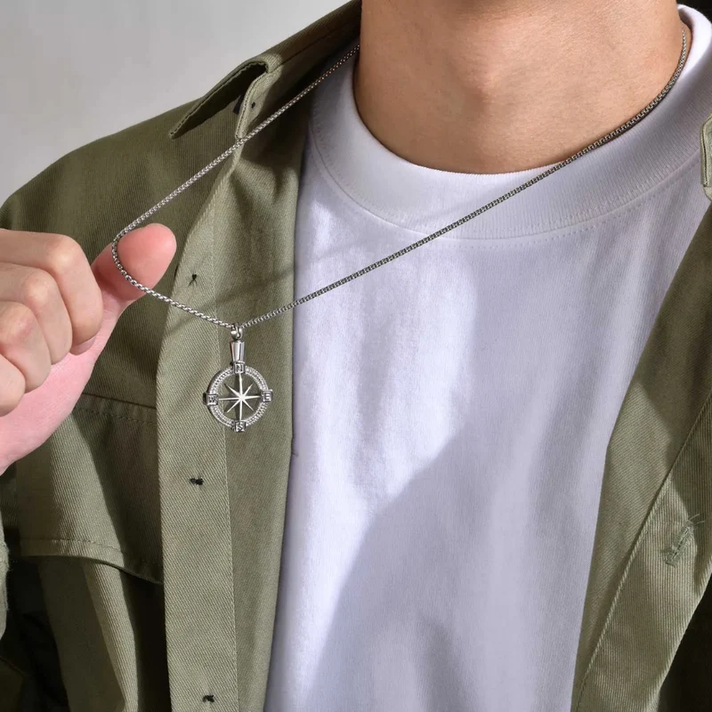Collier Boussole Homme