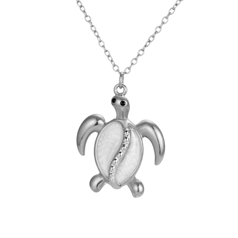 Collier Tortue Nacre Blanc