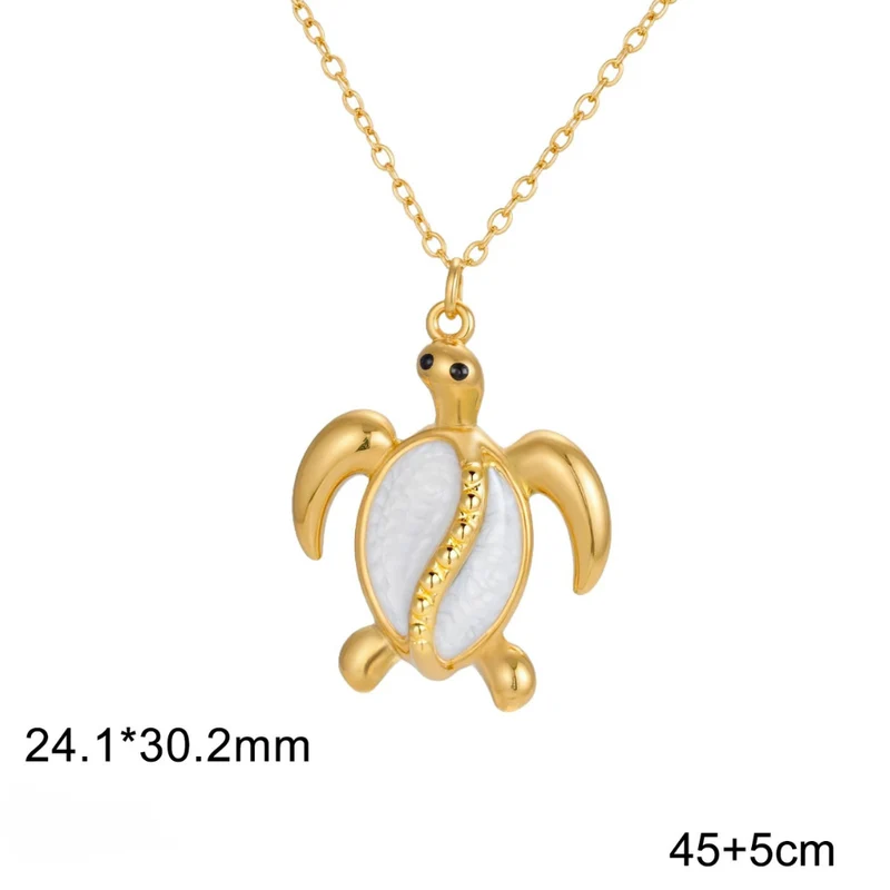 Collier Tortue Nacre Blanc