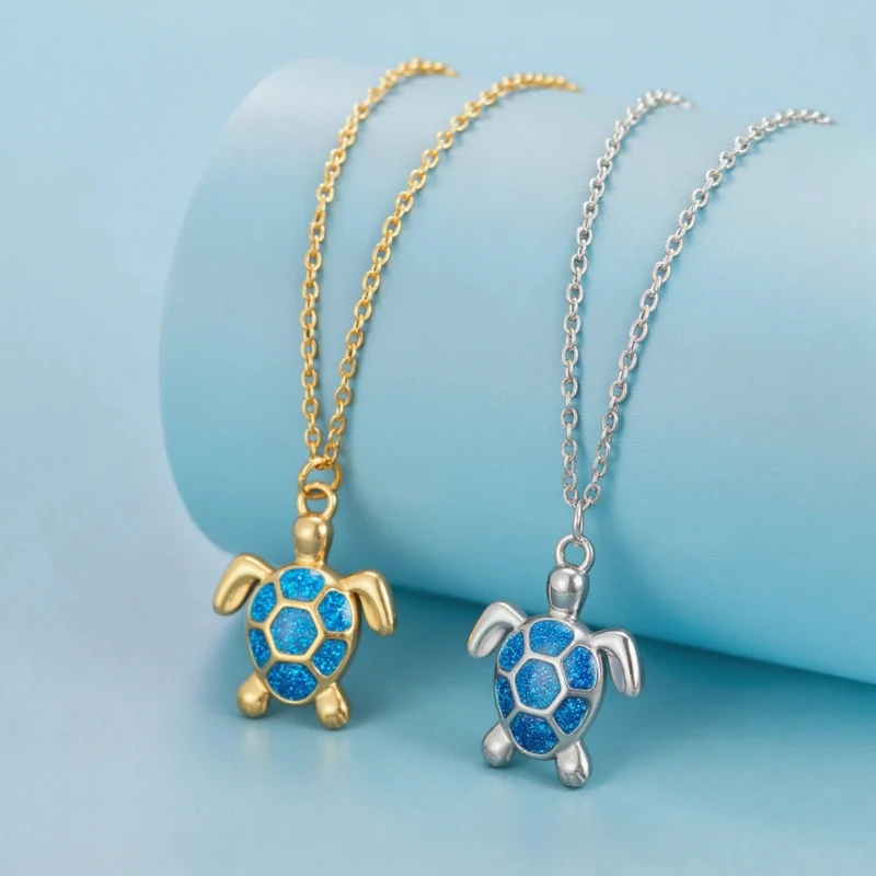Collier Tortue Bleue