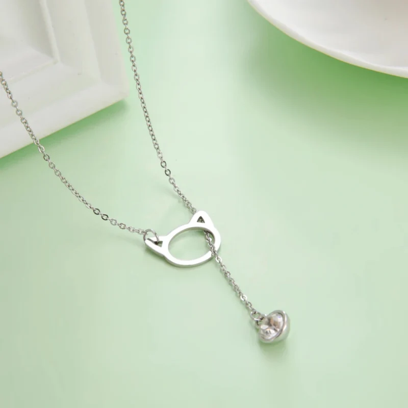 Collier Chat Pendentif Diamant