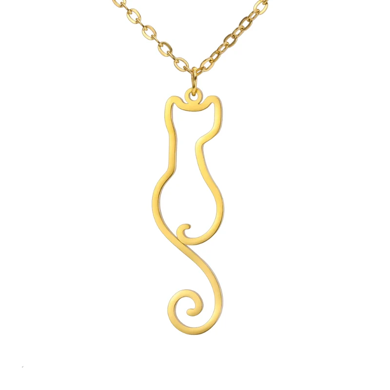 Collier Chat Silhouette