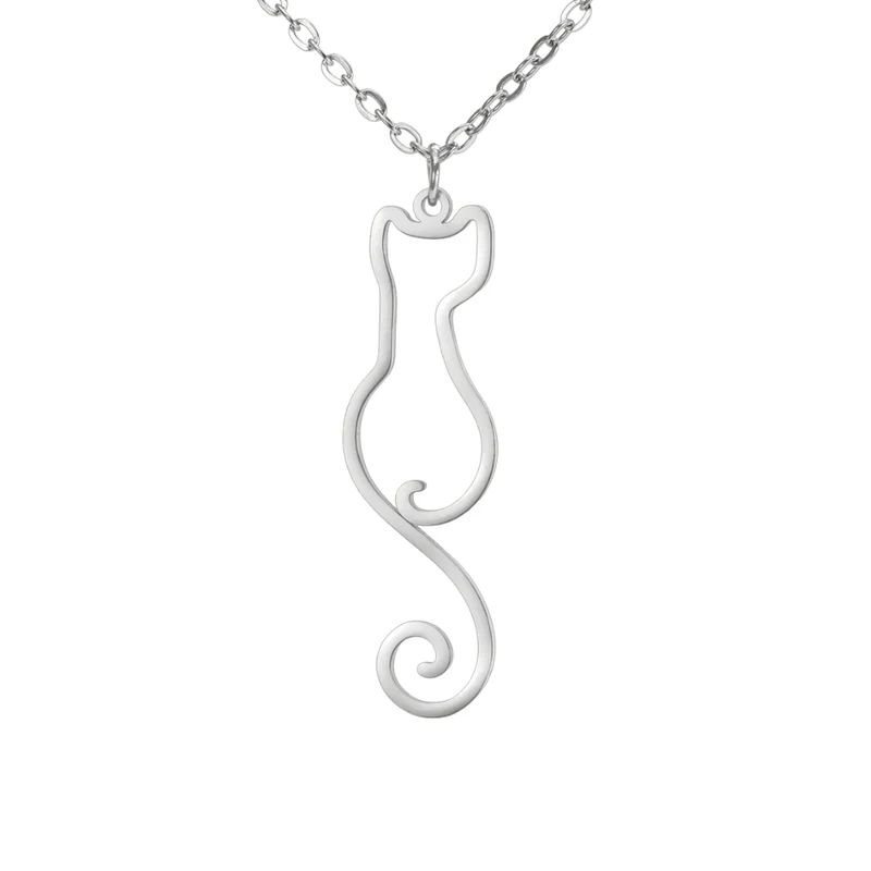 Collier Chat Silhouette