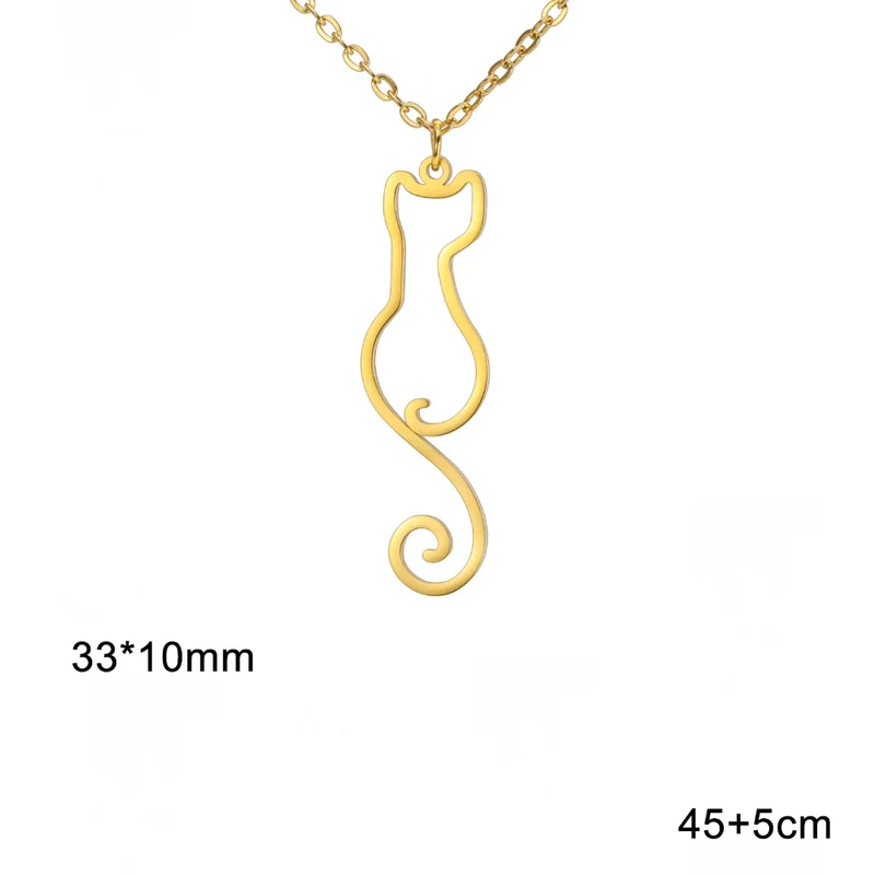Collier Chat Silhouette