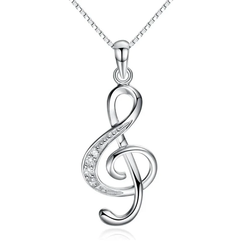 Collier Clé de Sol Argent Femme