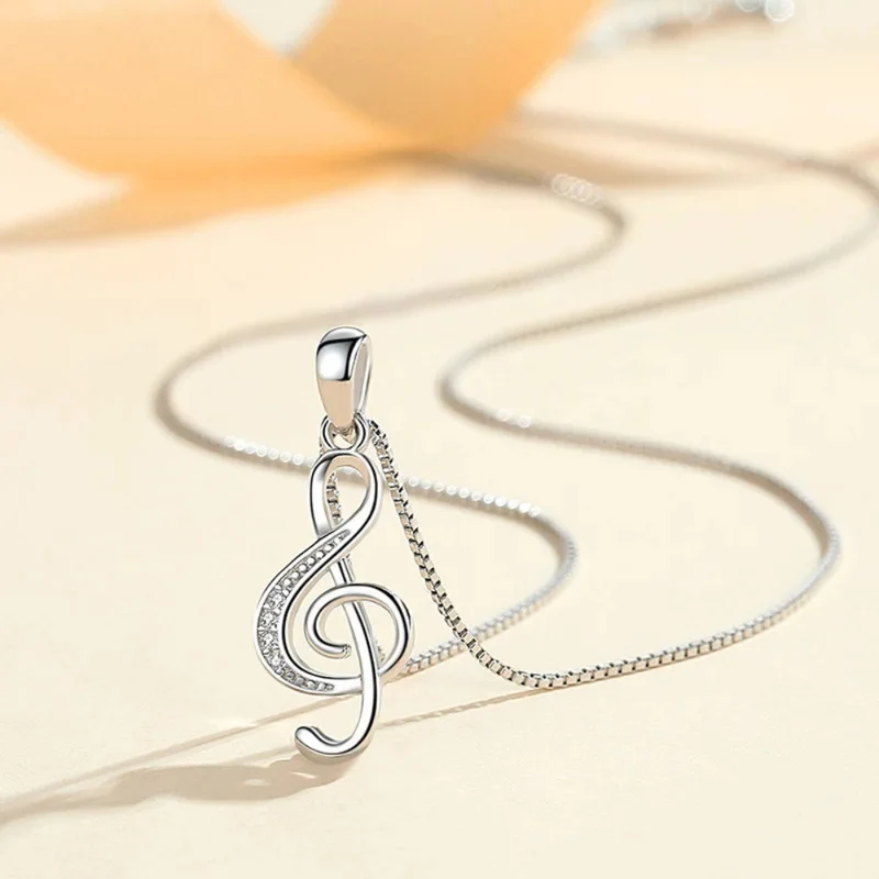 Collier Clé de Sol Argent Femme