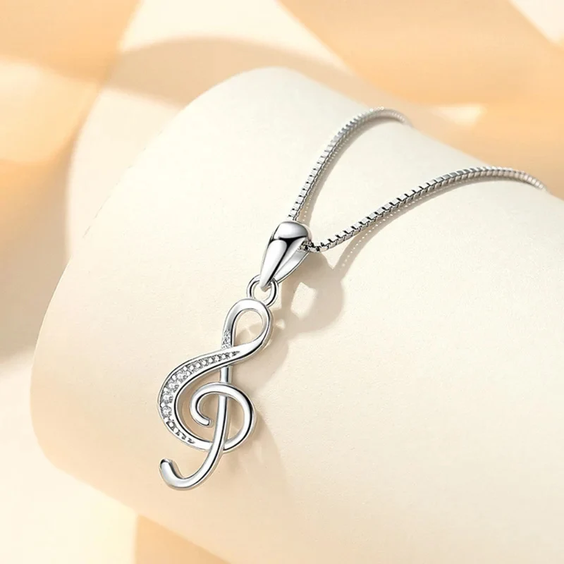 Collier Clé de Sol Argent Femme