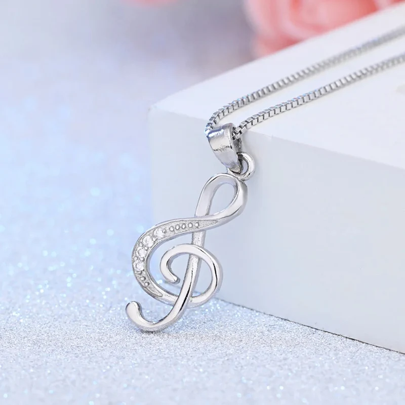 Collier Clé de Sol Argent Femme