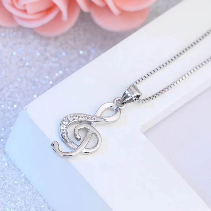 Collier Clé de Sol Argent Femme
