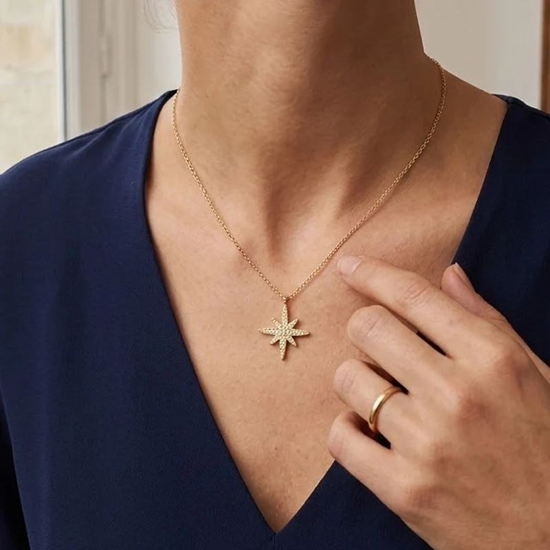 Collier Fin Pendentif étoile