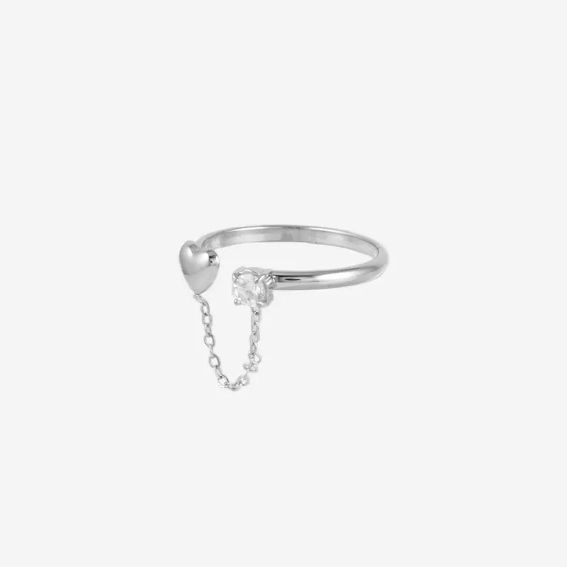 Bague ouverte à chainette