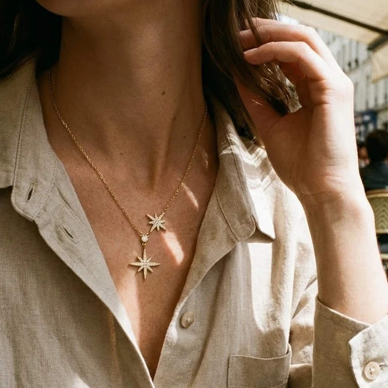 Collier Double étoile