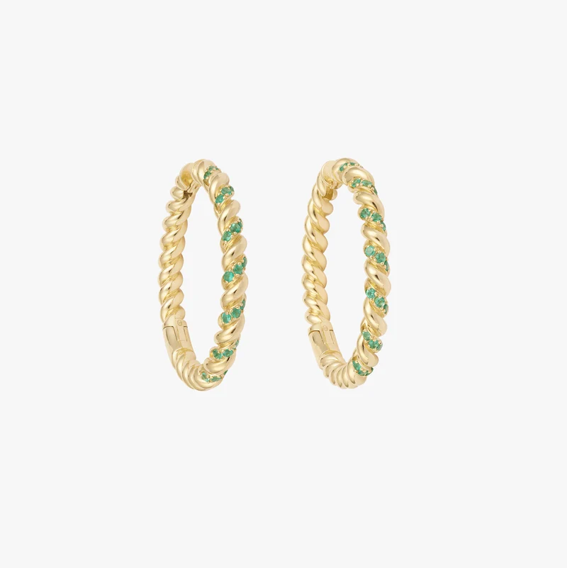 Twisted Hoops Mint