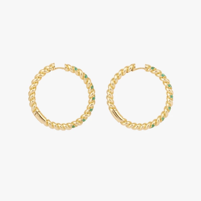 Twisted Hoops Mint