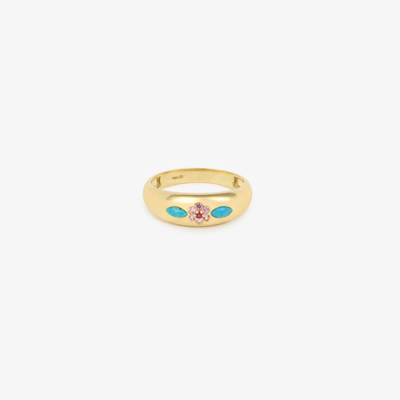 Miniflower Ring 2–Turquoise
