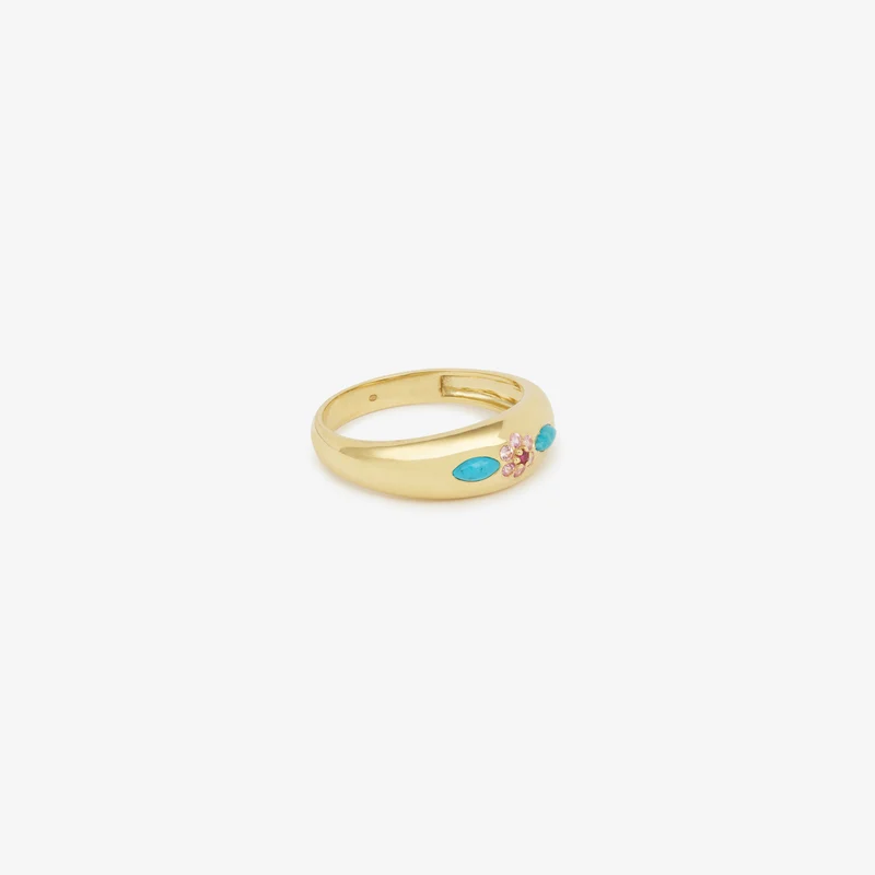Miniflower Ring 2–Turquoise