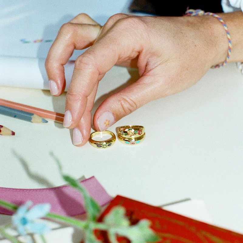 Miniflower Ring 2–Turquoise