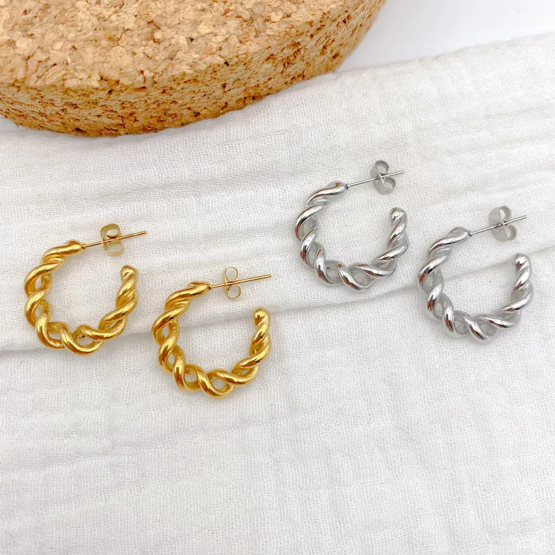 Boucles d’oreilles PEROLA acier