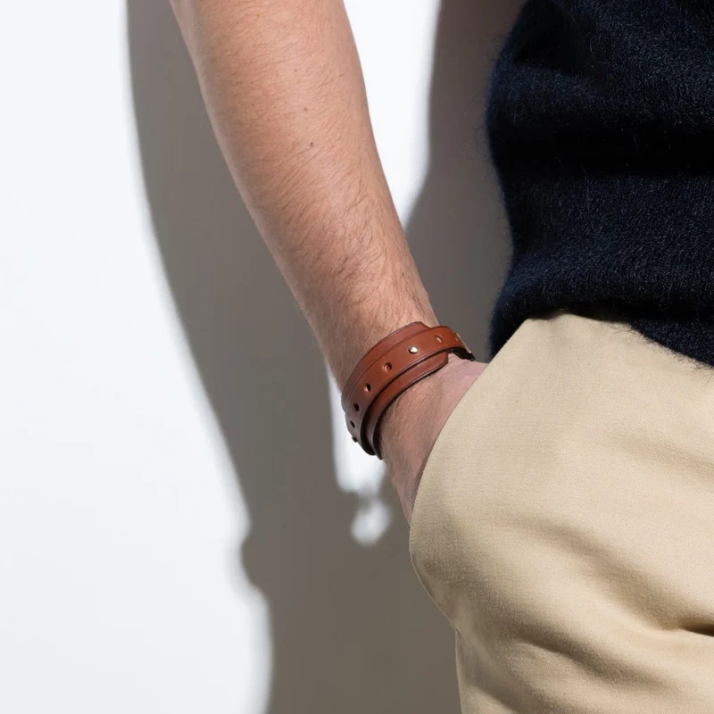 Bracelet cuir marron | VIP