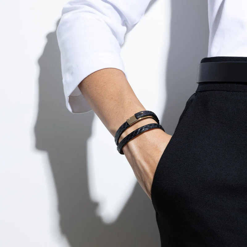 Bracelets duo unisexe en cuir