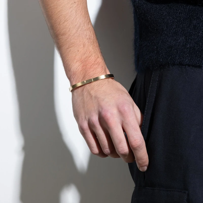 Jonc homme or 18K - 5mm | SATURNE.5