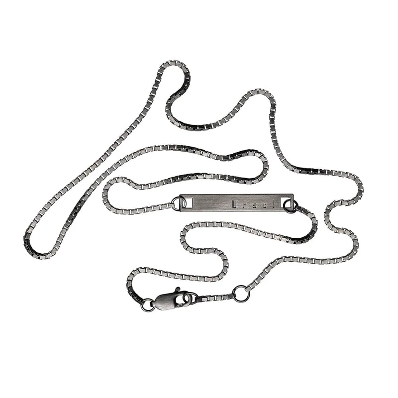 Collier homme argent noir | SLIM