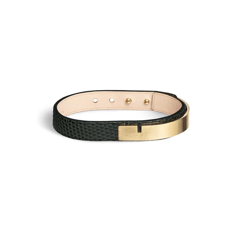 Bracelet cuir iguane vert bronze | U'TURN.11