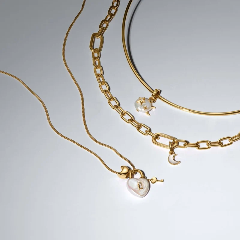 Pandora Moments Collier Tubular Choker Plaqué Or 364705C00-M