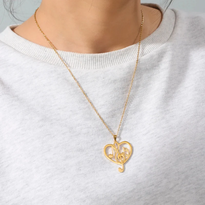 Collier Coeur Musique
