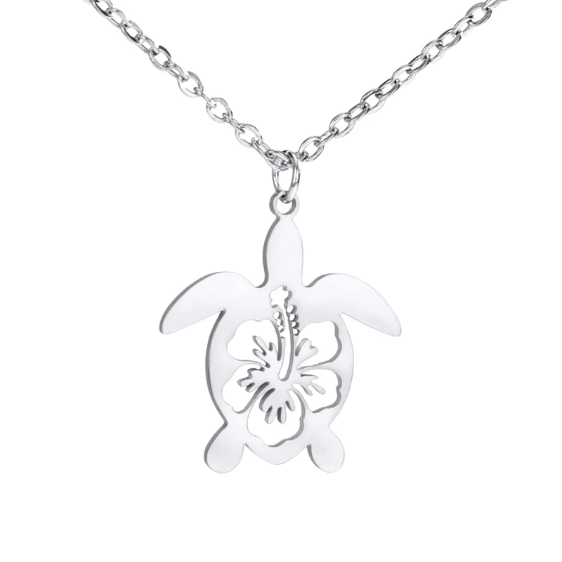Collier Tortue Floral