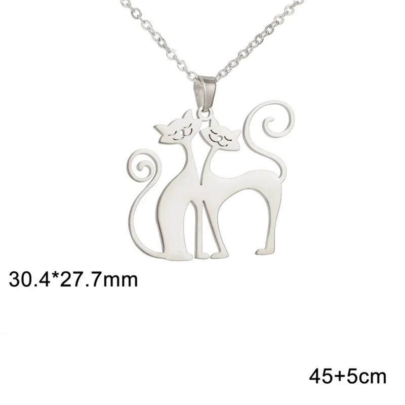 Collier Chats Amoureux