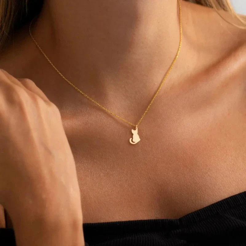 Collier Pendentif Petit Chat