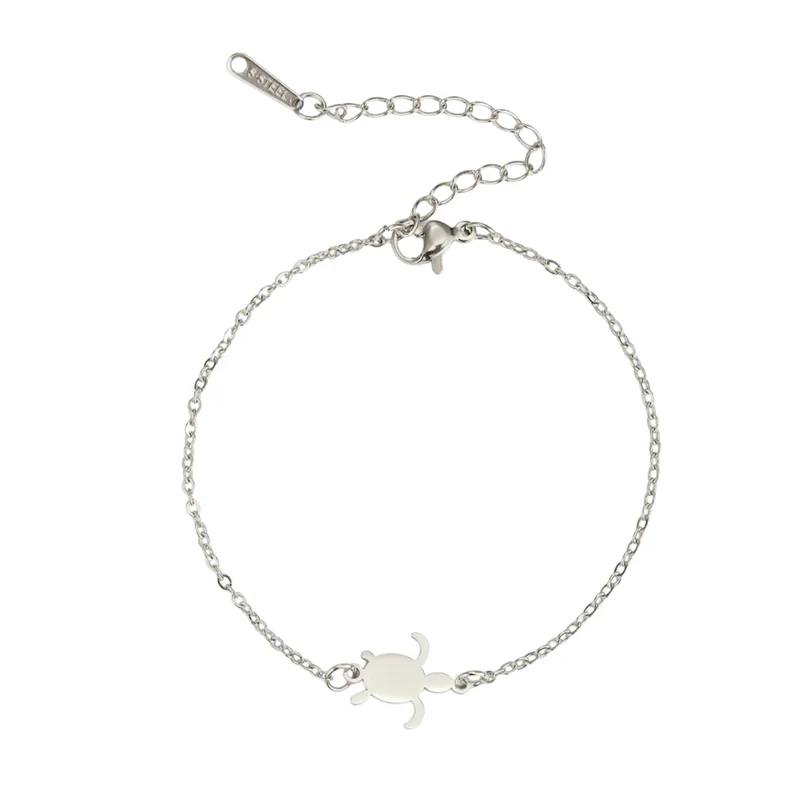Bracelet Tortue Argent Femme
