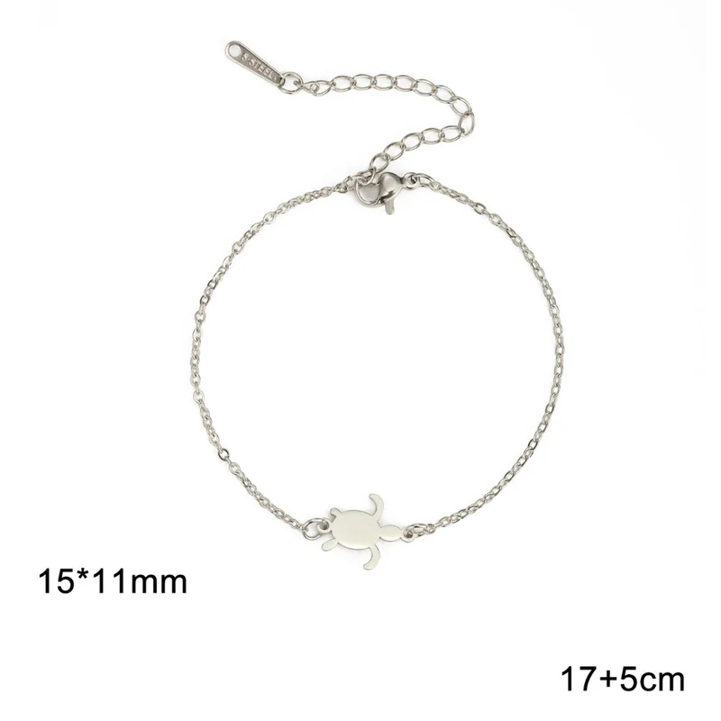 Bracelet Tortue Argent Femme