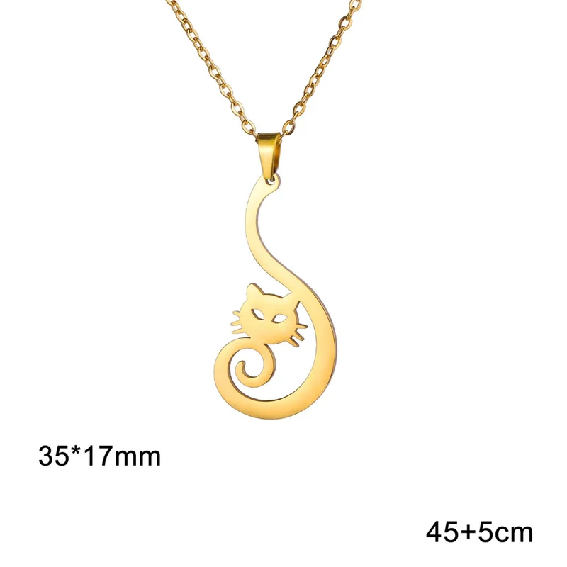 Collier Silhouette Chat Femme