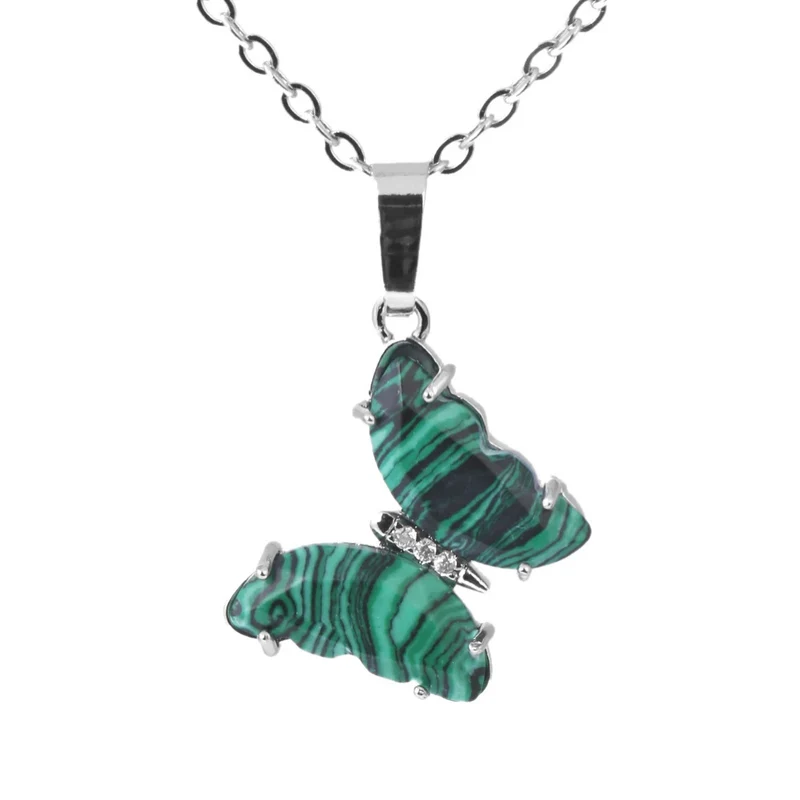 Collier Papillon Pierre Couleurs