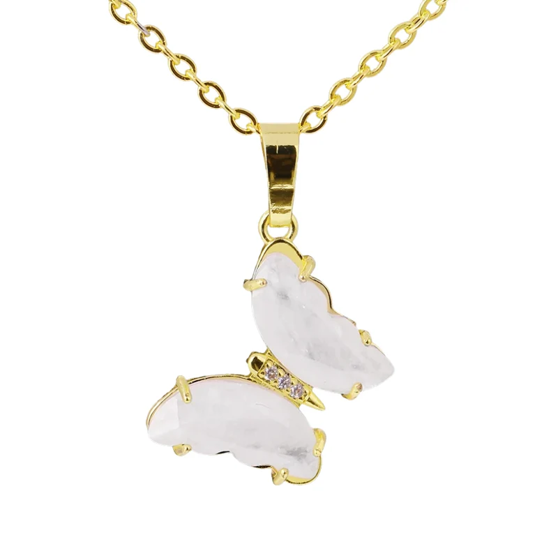 Collier Papillon Pierre Couleurs