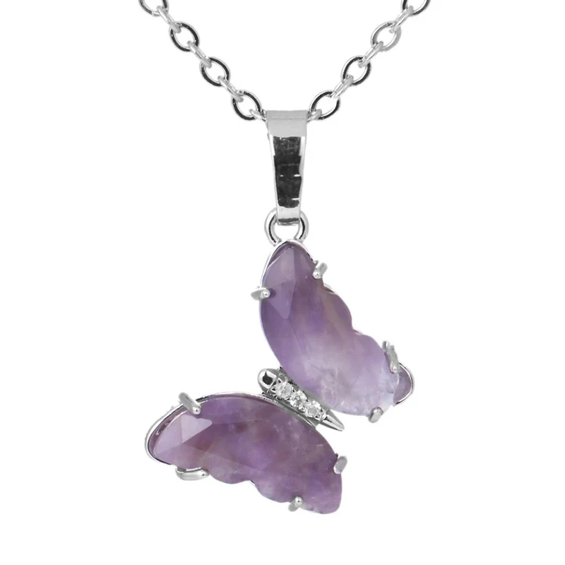 Collier Papillon Pierre Couleurs