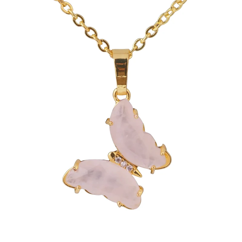 Collier Papillon Pierre Couleurs