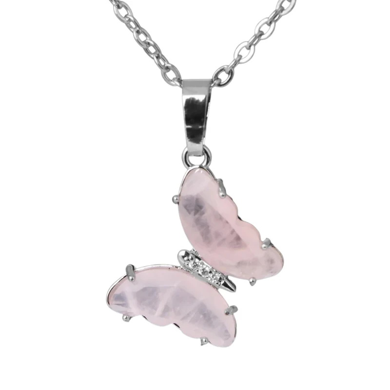 Collier Papillon Pierre Couleurs