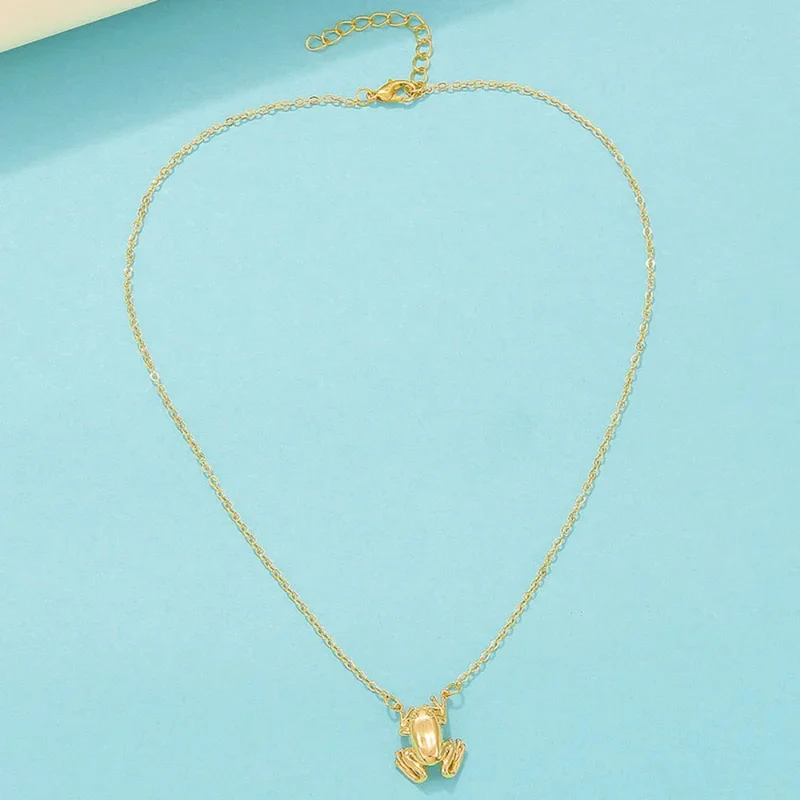 Collier Pendentif Grenouille Acier