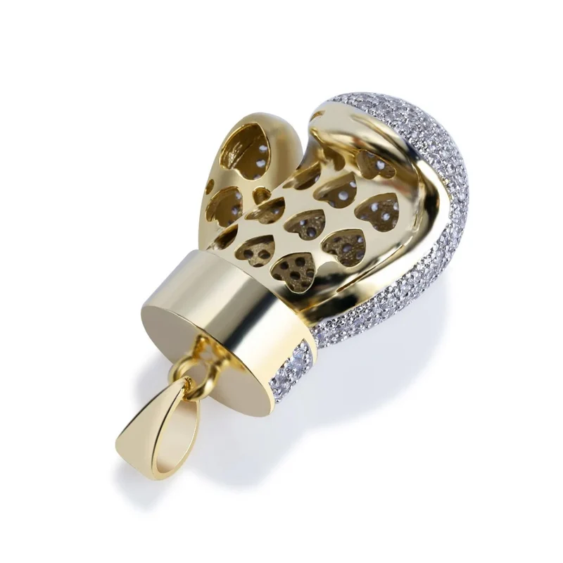 Collier Gants de Boxe Or et Argent