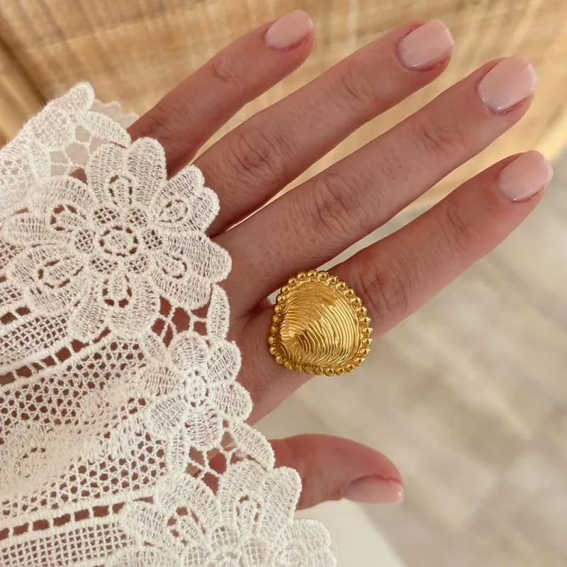 Bague "Oceane" acier
